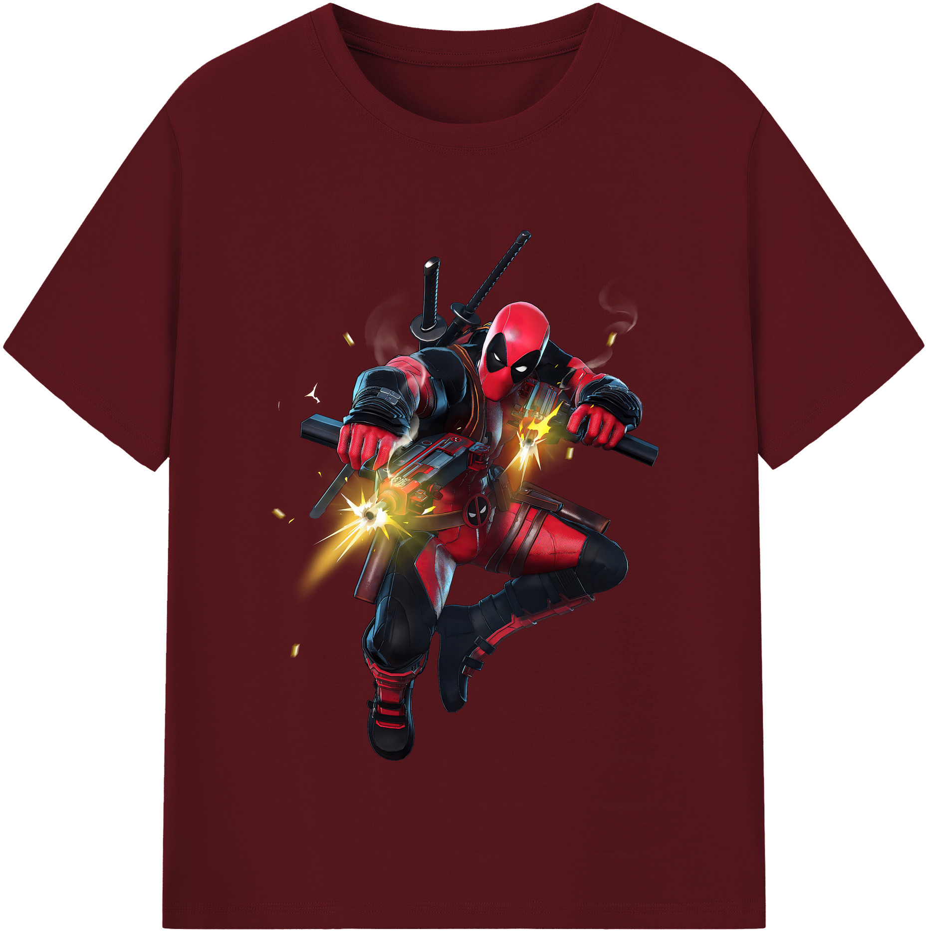 （画像用） Deadpool デッドプール 綿100％半袖Tシャツ（フロントプリント）